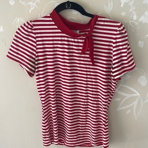 COPY - Puff Sleeve bow neck tee
